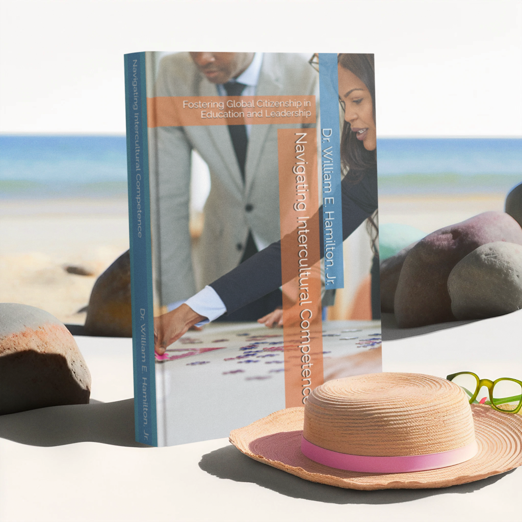 Mockup of an ai generated hardcover book placed near a beach m34910